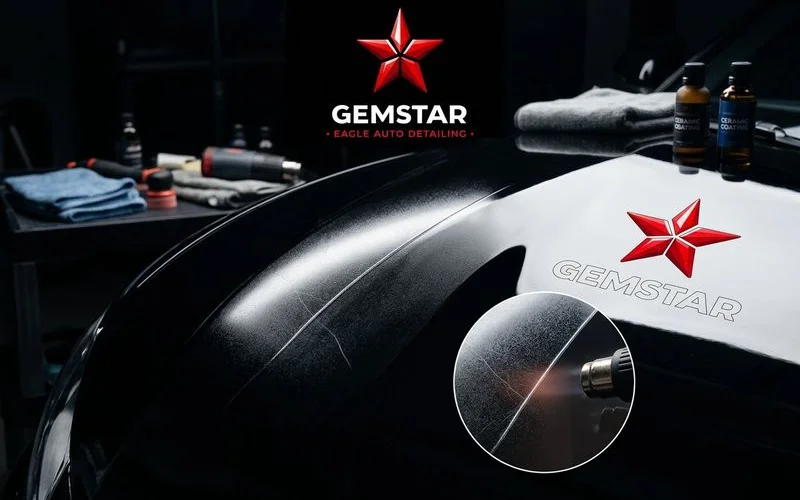 Self-healing PPF demonstration showing scratch recovery